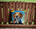 American Foxhound 6009 In Sunflowers Throw Pillow