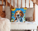 American Foxhound 6009 In Sunflowers Throw Pillow