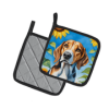 American Foxhound 6009 In Sunflowers Pair of Potholders