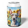 American Hairless Terrier 6010 In Sunflowers Can or Bottle Hugger
