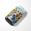 American Hairless Terrier 6010 In Sunflowers Can or Bottle Hugger