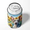 American Hairless Terrier 6010 In Sunflowers Can or Bottle Hugger