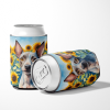 American Hairless Terrier 6010 In Sunflowers Can or Bottle Hugger