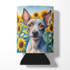 American Hairless Terrier 6010 In Sunflowers Can or Bottle Hugger