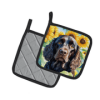 American Water Spaniel 6011 In Sunflowers Pair of Potholders