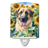 Anatolian Shepherd 6012 In Sunflowers Ceramic Night Light