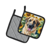 Anatolian Shepherd 6012 In Sunflowers Pair of Potholders