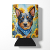Australian Cattle Dog 6013 In Sunflowers Can or Bottle Hugger