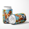 Basenji 6016 In Sunflowers Can or Bottle Hugger