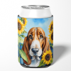 Basset Hound 6017 In Sunflowers Can or Bottle Hugger