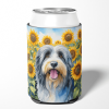 Bearded Collie 6020 In Sunflowers Can or Bottle Hugger