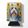 Bearded Collie 6020 In Sunflowers Can or Bottle Hugger