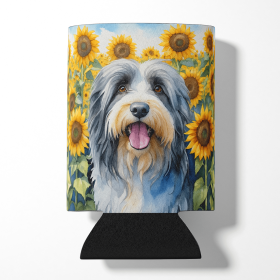Bearded Collie 6020 In Sunflowers Can or Bottle Hugger