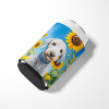Bedlington Terrier 6021 In Sunflowers Can or Bottle Hugger