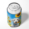 Bedlington Terrier 6021 In Sunflowers Can or Bottle Hugger