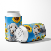 Bedlington Terrier 6021 In Sunflowers Can or Bottle Hugger
