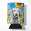 Bedlington Terrier 6021 In Sunflowers Can or Bottle Hugger