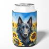 Belgian Sheepdog 6023 In Sunflowers Can or Bottle Hugger