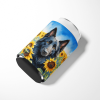 Belgian Sheepdog 6023 In Sunflowers Can or Bottle Hugger