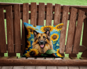 Belgian Tervuren 6024 In Sunflowers Throw Pillow