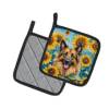 Belgian Tervuren 6024 In Sunflowers Pair of Potholders