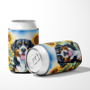 Bernese Mountain Dog 6026 In Sunflowers Can or Bottle Hugger