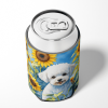 Bichon Frise 6027 In Sunflowers Can or Bottle Hugger