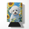 Bichon Frise 6027 In Sunflowers Can or Bottle Hugger