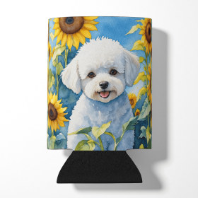 Bichon Frise 6027 In Sunflowers Can or Bottle Hugger