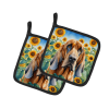 Bloodhound 6029 In Sunflowers Pair of Potholders