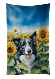 Border Collie 1 in Sunflowers Kitchen Towel