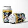 Border Collie 6032 In Sunflowers Can or Bottle Hugger