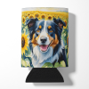 Border Collie 6032 In Sunflowers Can or Bottle Hugger