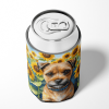 Border Terrier 6033 In Sunflowers Can or Bottle Hugger