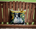 Borzoi 6034 In Sunflowers Throw Pillow