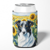 Borzoi 6034 In Sunflowers Can or Bottle Hugger