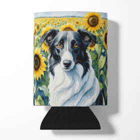 Borzoi 6034 In Sunflowers Can or Bottle Hugger