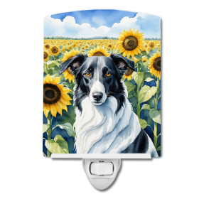 Borzoi 6034 In Sunflowers Ceramic Night Light