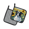 Borzoi 6034 In Sunflowers Pair of Potholders