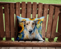 Borzoi 6035 In Sunflowers Throw Pillow