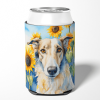 Borzoi 6035 In Sunflowers Can or Bottle Hugger