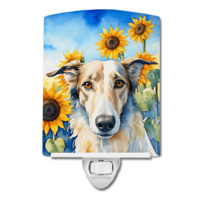 Borzoi 6035 In Sunflowers Ceramic Night Light