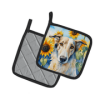 Borzoi 6035 In Sunflowers Pair of Potholders