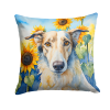Borzoi 6035 In Sunflowers Throw Pillow