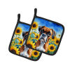Boxer 6037 In Sunflowers Pair of Potholders