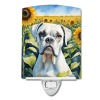 Boxer 6038 In Sunflowers Ceramic Night Light