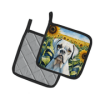 Boxer 6038 In Sunflowers Pair of Potholders