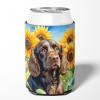 Boykin Spaniel 6039 In Sunflowers Can or Bottle Hugger