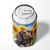 Boykin Spaniel 6039 In Sunflowers Can or Bottle Hugger