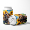 Boykin Spaniel 6039 In Sunflowers Can or Bottle Hugger